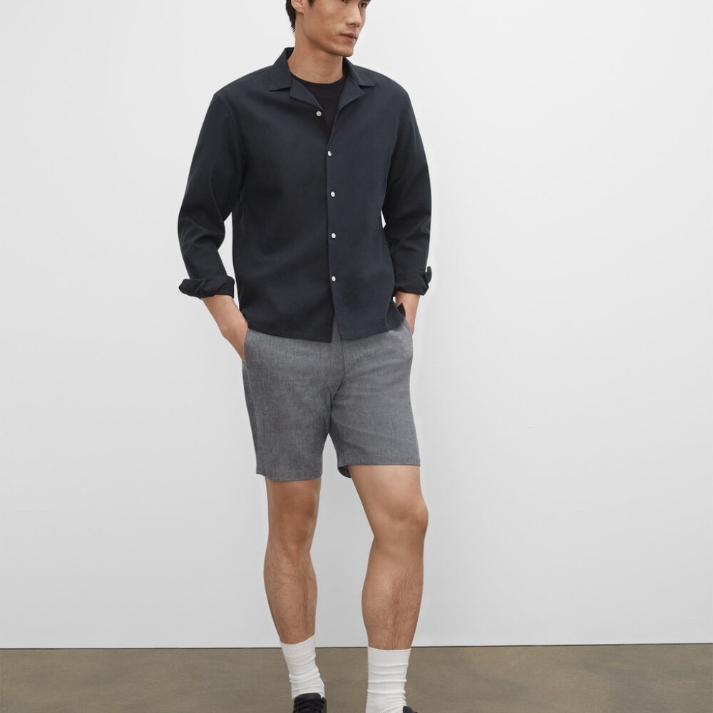 Maddox Linen 9 Inch Shorts - New With Tags - NEVER WORN - Caviar